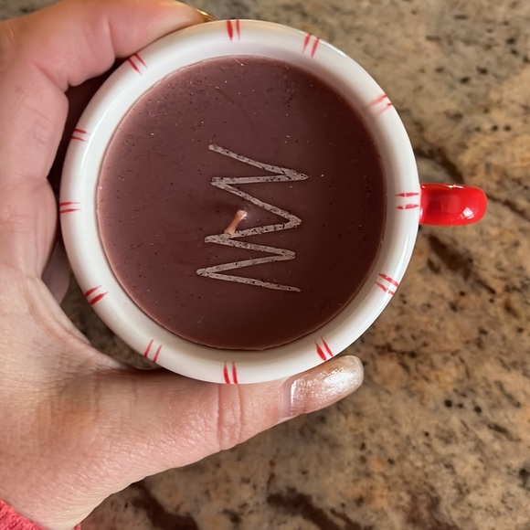 Vintage holiday coffee mug with Santa candle - Picture 2 of 6